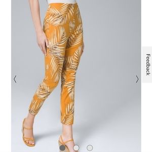 White House Black Market Printed Skinny Crop Pant Size 12